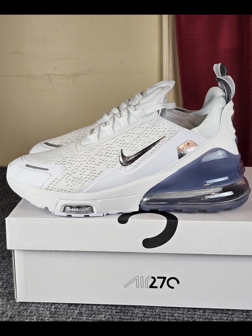 Nike Air Max 270 React White/bark Gray new Various Sizes New